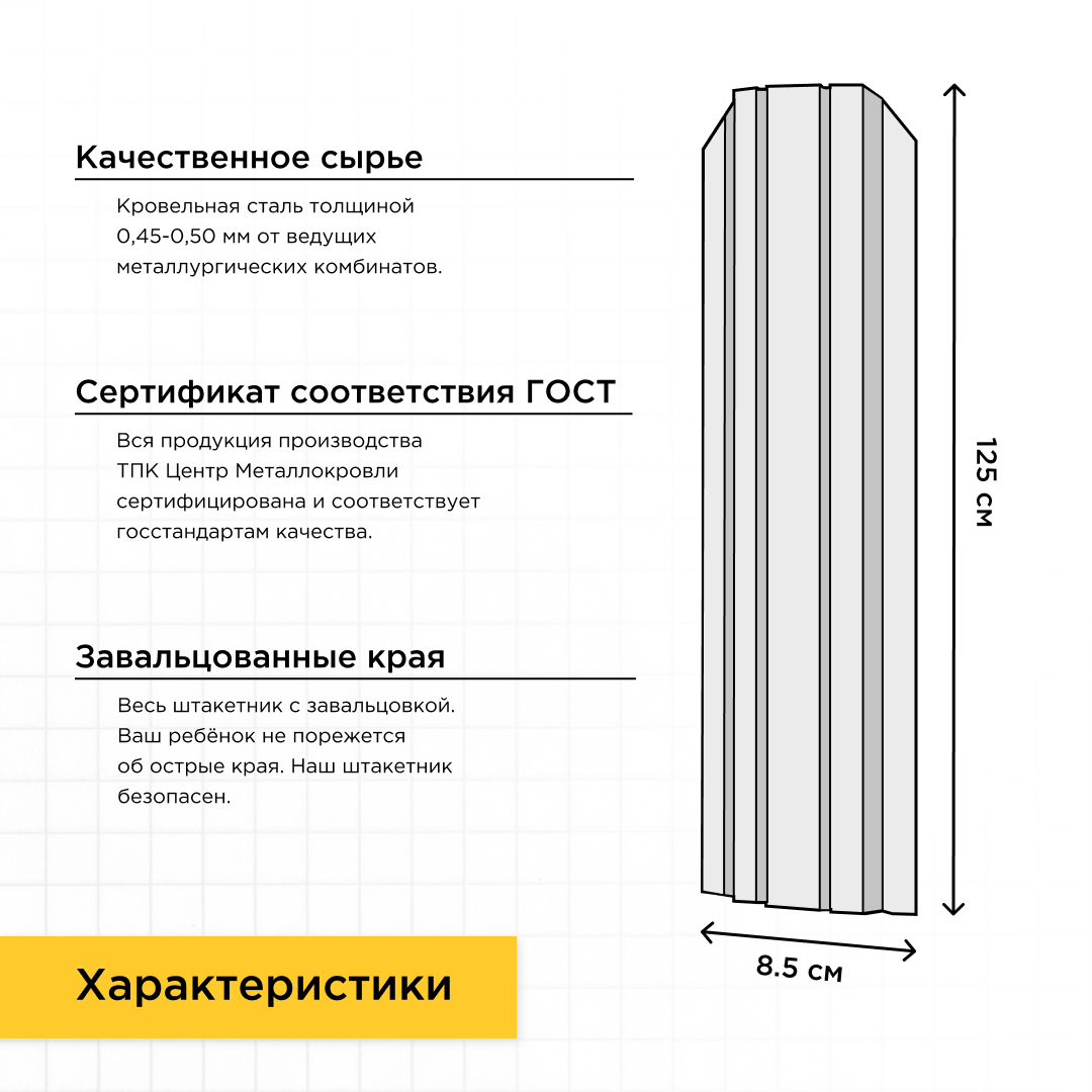 Декоративный заборчик «Нарядный Палисадник» высота 1.25м разноцветный