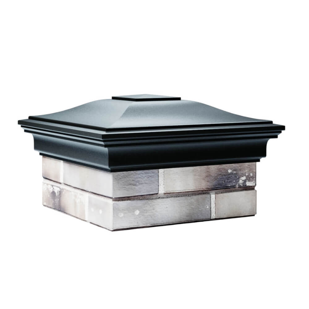 Колпак Zking Монблан Черный на столб 1.5х1.5 еврокирпича 0.7НФ (355х355мм)