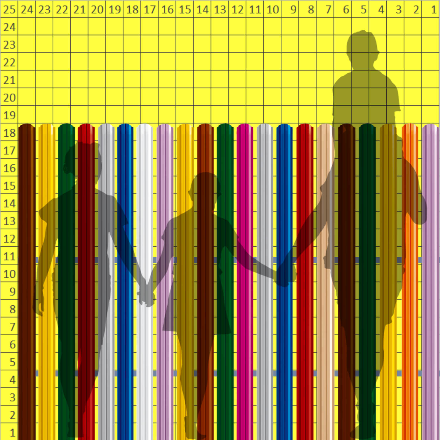 Декоративный заборчик «Нарядный Палисадник» высота 1.8м разноцветный