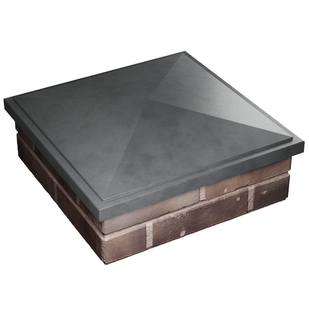 Колпак Zking БонаМоно Серый на столб 2х2 кирпича (515х515, 530х530мм)