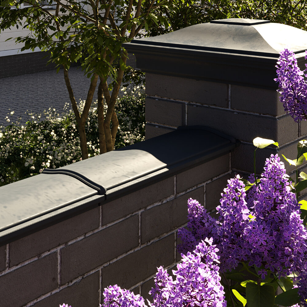 Парапет Zking Монблан Черный посадка на 0.5 кирпича (130мм)